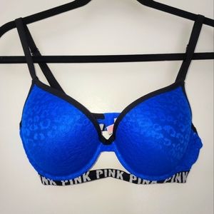 PINK Leopard Lace Push-up Bra NWT